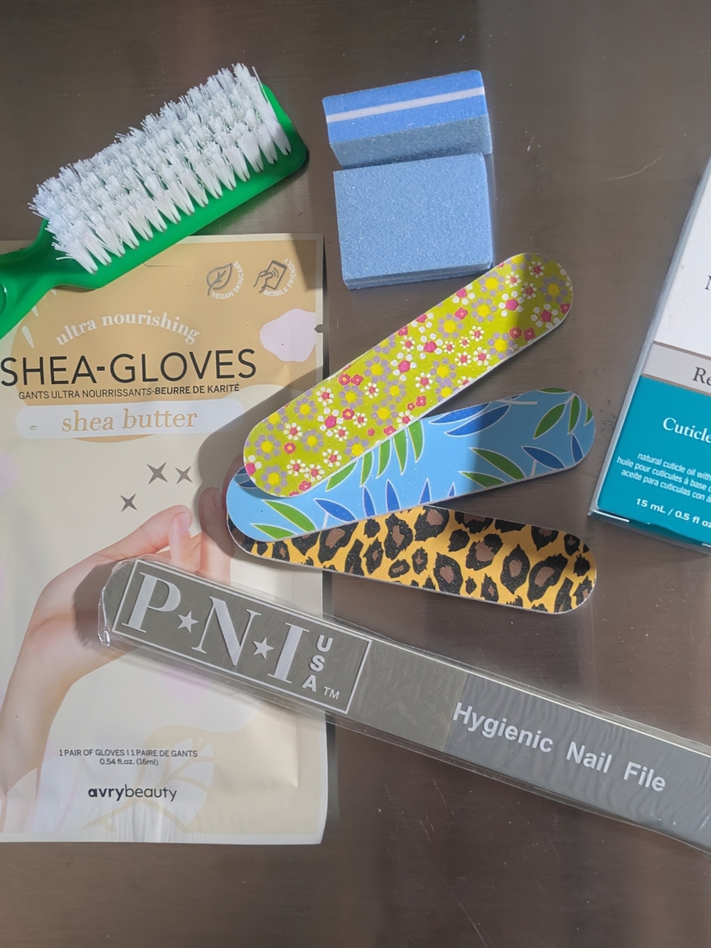 Colorful Patterned Nail Files Set - Floral, Leaf & Leopard Designs